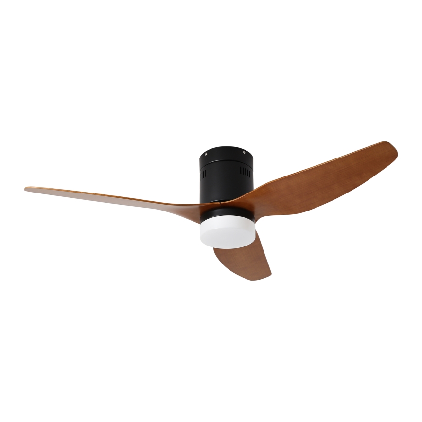 ZEVENTI - LED-kattotuuletin PADUA LED/18W/230V 3000/4000/6000K Wi-Fi Tuya musta/ruskea + kaukosäädin