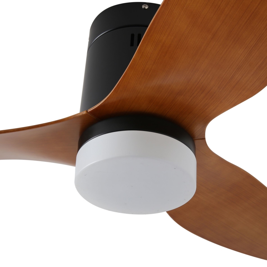 ZEVENTI - LED Kattotuuletin PADUA LED/18W/230V 3000-6000K Wi-Fi Tuya musta/ruskea + kauko-ohjaus