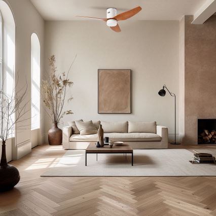 ZEVENTI - LED himmennettävä kattovalo PADUA LED/18W/230V 3000-6000K Wi-Fi Tuya valkoinen/ruskea + kauko-ohjaus