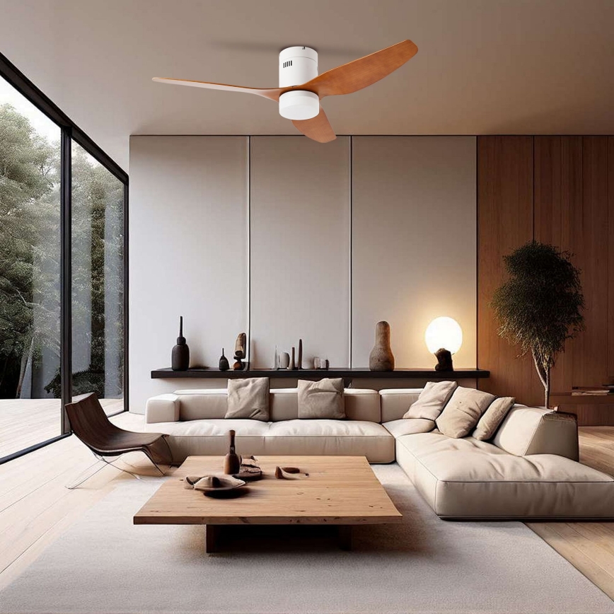 ZEVENTI - LED himmennettävä kattovalo PADUA LED/18W/230V 3000-6000K Wi-Fi Tuya valkoinen/ruskea + kauko-ohjaus