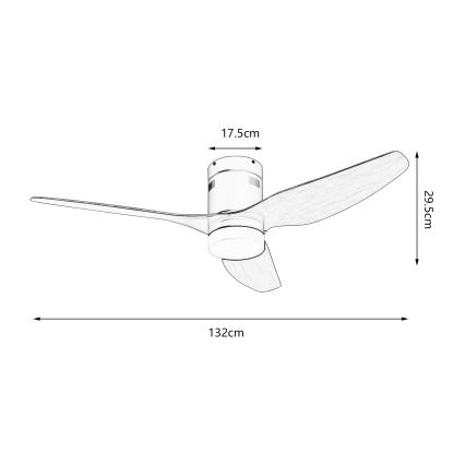 ZEVENTI - LED himmennettävä kattovalo PADUA LED/18W/230V 3000-6000K Wi-Fi Tuya valkoinen/ruskea + kauko-ohjaus