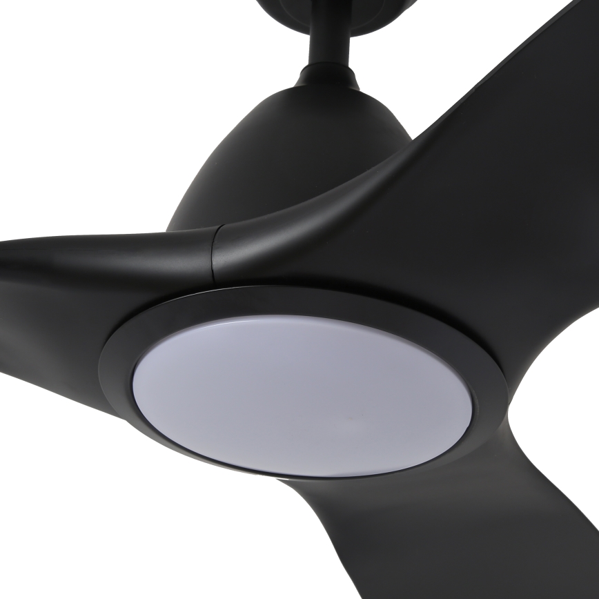ZEVENTI - LED Kattotuuletin URBINO LED/20W/230V 3000-6000K Wi-Fi Tuya musta + kauko-ohjaus