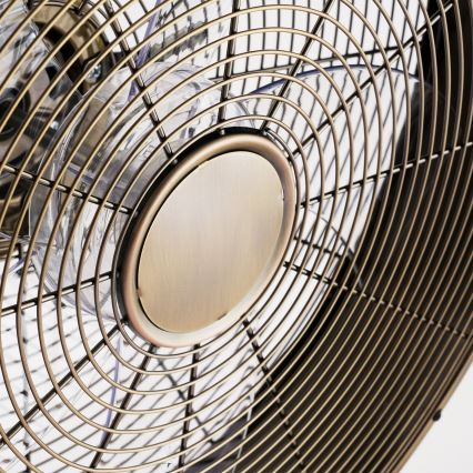 ZEVENTI - Seinäasennettava tuuletin FANNY 50W/230V halkaisija 45 cm pronssinvärinen + kaukosäädin