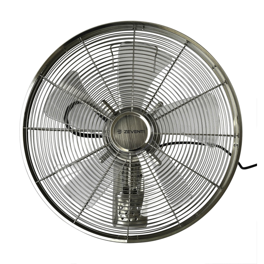 ZEVENTI - Seinätuuletin FREEZE 50W/230V halkaisija 40 cm mattakromi + kauko-ohjaus
