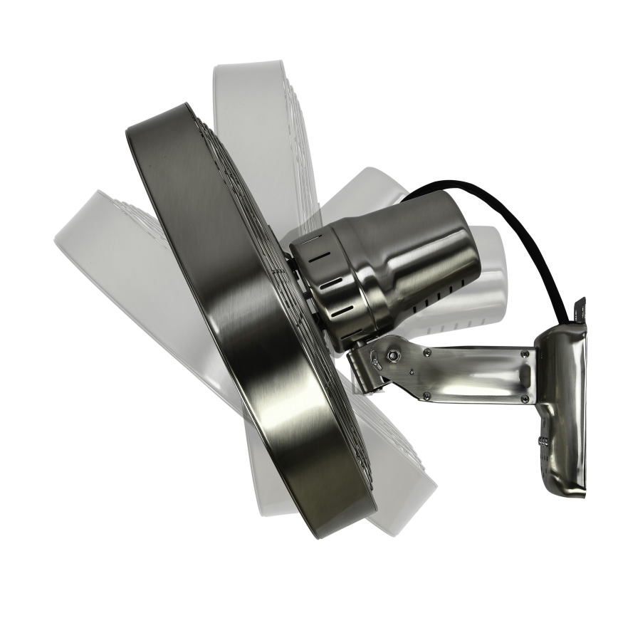 ZEVENTI - Seinätuuletin FREEZE 50W/230V halkaisija 40 cm mattakromi + kauko-ohjaus