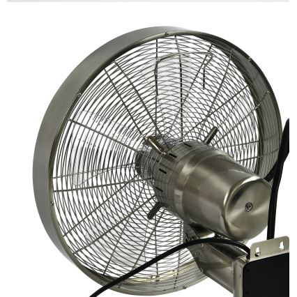 ZEVENTI - Seinätuuletin FREEZE 50W/230V halkaisija 40 cm mattakromi + kauko-ohjaus