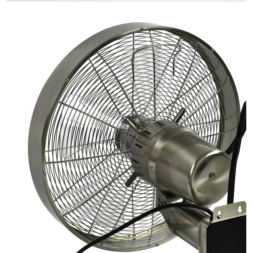 ZEVENTI - Seinätuuletin FREEZE 50W/230V halkaisija 40 cm mattakromi + kauko-ohjaus