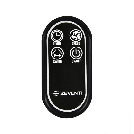 ZEVENTI - Seinätuuletin FREEZE 50W/230V halkaisija 40 cm mattakromi + kauko-ohjaus
