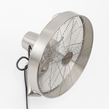ZEVENTI - Seinätuuletin FREEZE 50W/230V halkaisija 40 cm mattakromi + kauko-ohjaus