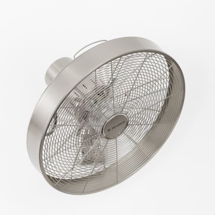ZEVENTI - Seinätuuletin FREEZE 50W/230V halkaisija 40 cm mattakromi + kauko-ohjaus