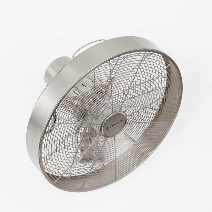 ZEVENTI - Seinätuuletin FREEZE 50W/230V halkaisija 40 cm mattakromi + kauko-ohjaus