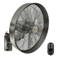ZEVENTI - Seinätuuletin FREEZE 50W/230V halkaisija 40 cm mattakromi + kauko-ohjaus