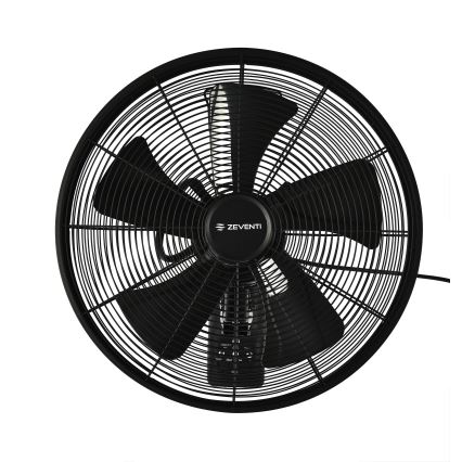ZEVENTI - Seinätuuletin FREEZE 50W/230V halkaisija 40 cm musta + kauko-ohjaus