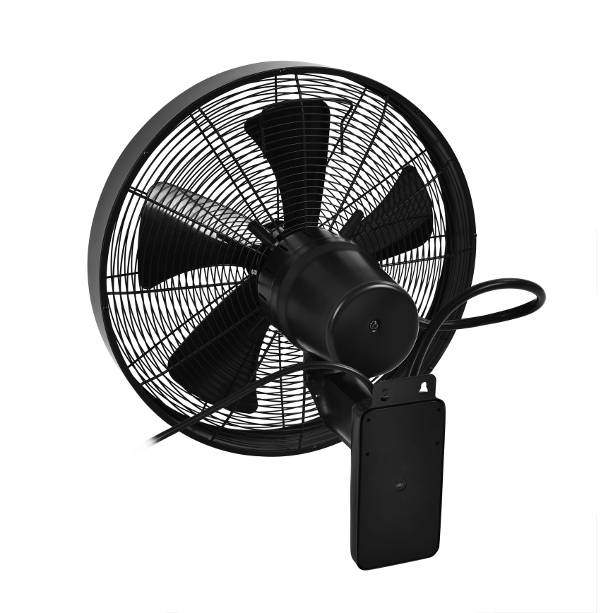 ZEVENTI - Seinätuuletin FREEZE 50W/230V halkaisija 40 cm musta + kauko-ohjaus