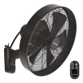 ZEVENTI - Seinätuuletin FREEZE 50W/230V halkaisija 40 cm musta/ruskea + kauko-ohjaus