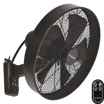 ZEVENTI - Seinätuuletin FREEZE 50W/230V halkaisija 40 cm musta/ruskea + kauko-ohjaus