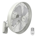 ZEVENTI - Seinätuuletin FREEZE 50W/230V halkaisija 40 cm valkoinen + kauko-ohjaus