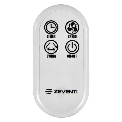 ZEVENTI - Seinätuuletin FREEZE 50W/230V halkaisija 40 cm valkoinen + kauko-ohjaus