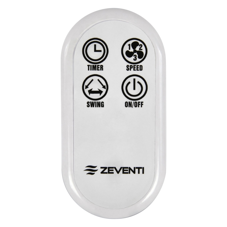 ZEVENTI - Seinätuuletin FREEZE 50W/230V halkaisija 40 cm valkoinen + kauko-ohjaus