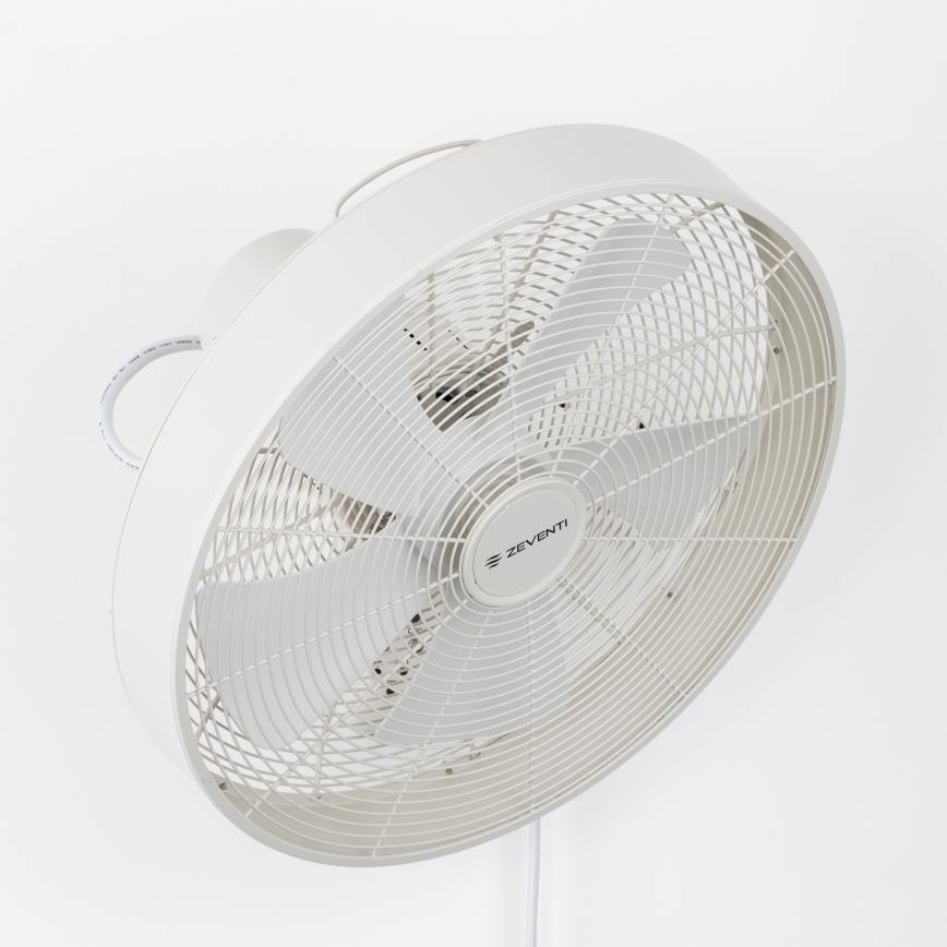 ZEVENTI - Seinätuuletin FREEZE 50W/230V halkaisija 40 cm valkoinen + kauko-ohjaus