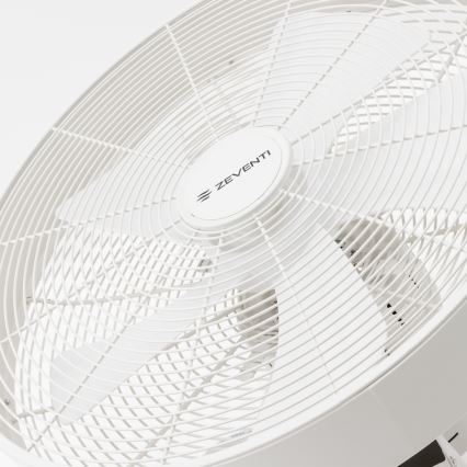 ZEVENTI - Seinätuuletin FREEZE 50W/230V halkaisija 40 cm valkoinen + kauko-ohjaus