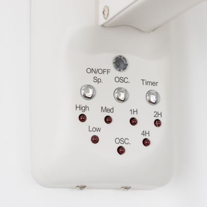 ZEVENTI - Seinätuuletin FREEZE 50W/230V halkaisija 40 cm valkoinen + kauko-ohjaus