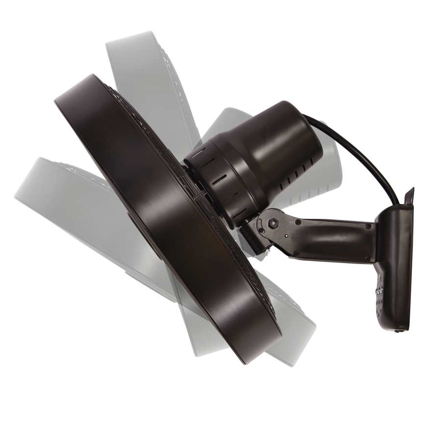 ZEVENTI - Seinätuuletin FREEZE 50W/230V halkaisija 40 cm musta/ruskea + kauko-ohjaus