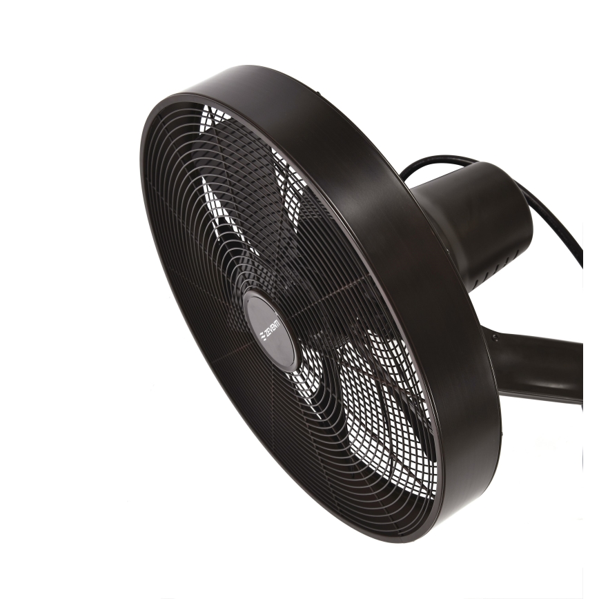 ZEVENTI - Seinätuuletin FREEZE 50W/230V halkaisija 40 cm musta/ruskea + kauko-ohjaus