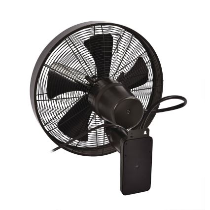 ZEVENTI - Seinätuuletin FREEZE 50W/230V halkaisija 40 cm musta/ruskea + kauko-ohjaus
