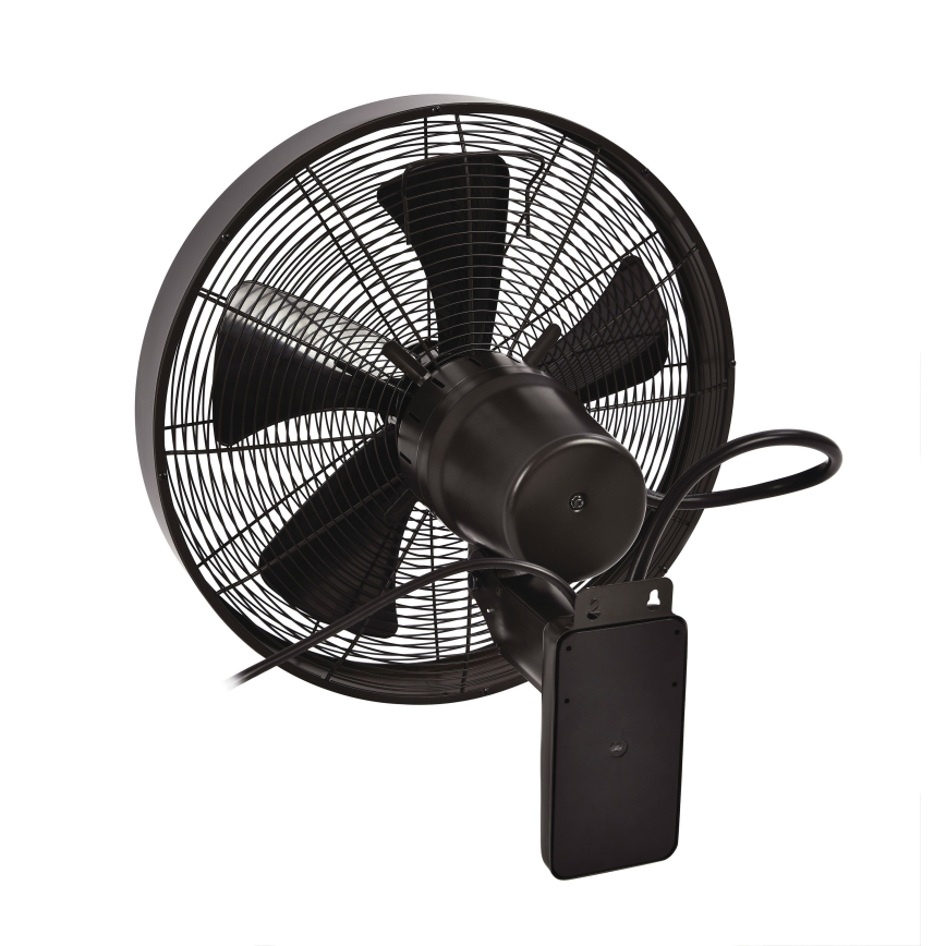 ZEVENTI - Seinätuuletin FREEZE 50W/230V halkaisija 40 cm musta/ruskea + kauko-ohjaus
