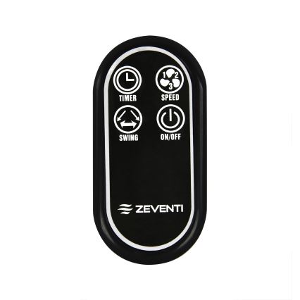 ZEVENTI - Seinätuuletin FREEZE 50W/230V halkaisija 40 cm musta/ruskea + kauko-ohjaus