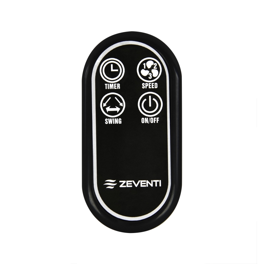 ZEVENTI - Seinätuuletin FREEZE 50W/230V halkaisija 40 cm musta/ruskea + kauko-ohjaus