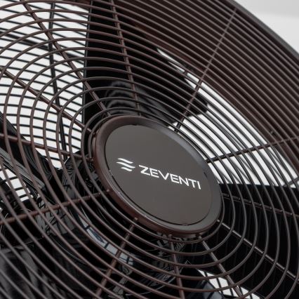 ZEVENTI - Seinätuuletin FREEZE 50W/230V halkaisija 40 cm musta/ruskea + kauko-ohjaus
