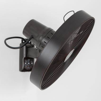 ZEVENTI - Seinätuuletin FREEZE 50W/230V halkaisija 40 cm musta/ruskea + kauko-ohjaus