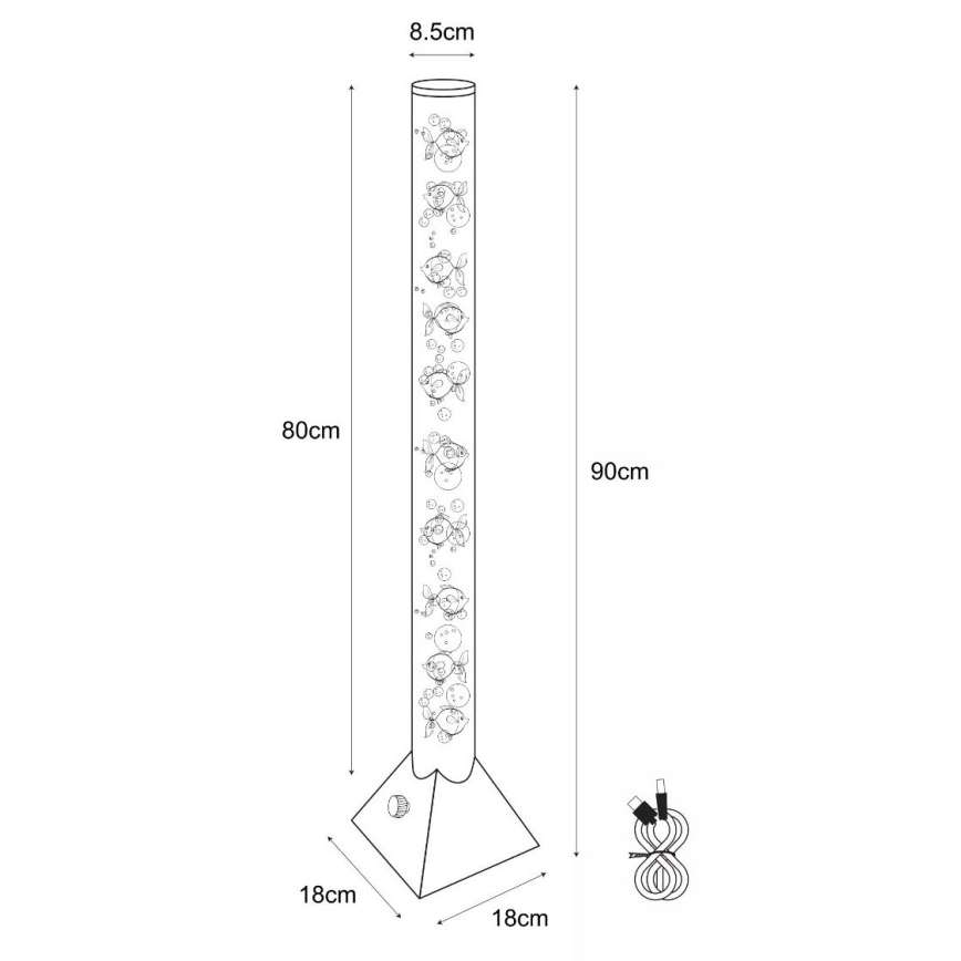 Zuma Line - LED RGB Lattialamppu LED/3,6W/5V