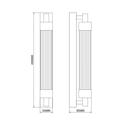 Zuma Line - LED-seinävalaisin LED/8W/230V musta