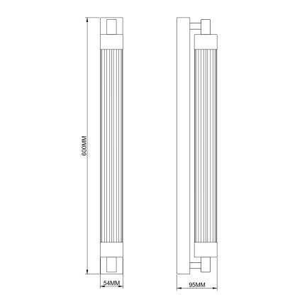 Zuma Line - LED-seinävalaisin LED/14W/230V musta