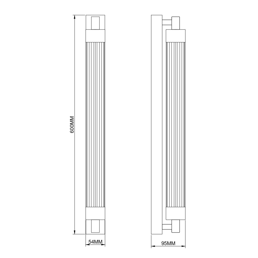 Zuma Line - LED-seinävalaisin LED/14W/230V musta