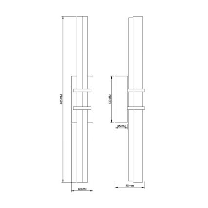 Zuma Line - LED-seinävalaisin LED/10W/230V kultainen