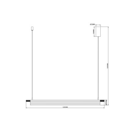 Zuma Line - LED-riippuvalaisin kaapelilla LED/14W/230V kultainen