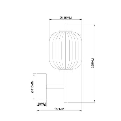 Zuma Line - LED-seinävalaisin LED/6,5W/230V kultainen
