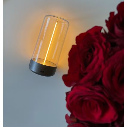 Zuma Line - LED Himmennettävä ja ladattava pöytälamppu LED/0,5W/230V musta IP54