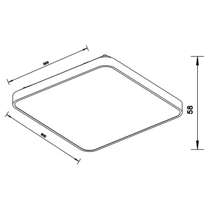 Zuma Line - LED-kattovalaisin LED/60W/230V kiiltävä kromi
