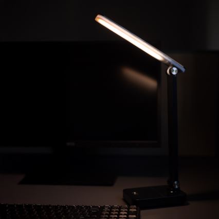 Zuma Line - LED Ladattava pöytävalaisin LED/8W/1200 mAh 3000/4500/6000K musta
