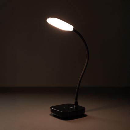 Zuma Line - LED Ladattava pöytävalaisin LED/7W/1200 mAh 3000/4500/6000K musta