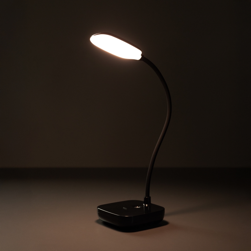 Zuma Line - LED Ladattava pöytävalaisin LED/7W/1200 mAh 3000/4500/6000K musta