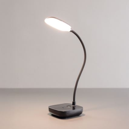 Zuma Line - LED Ladattava pöytävalaisin LED/7W/1200 mAh 3000/4500/6000K musta