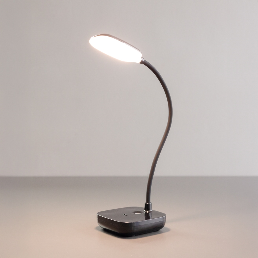 Zuma Line - LED Ladattava pöytävalaisin LED/7W/1200 mAh 3000/4500/6000K musta