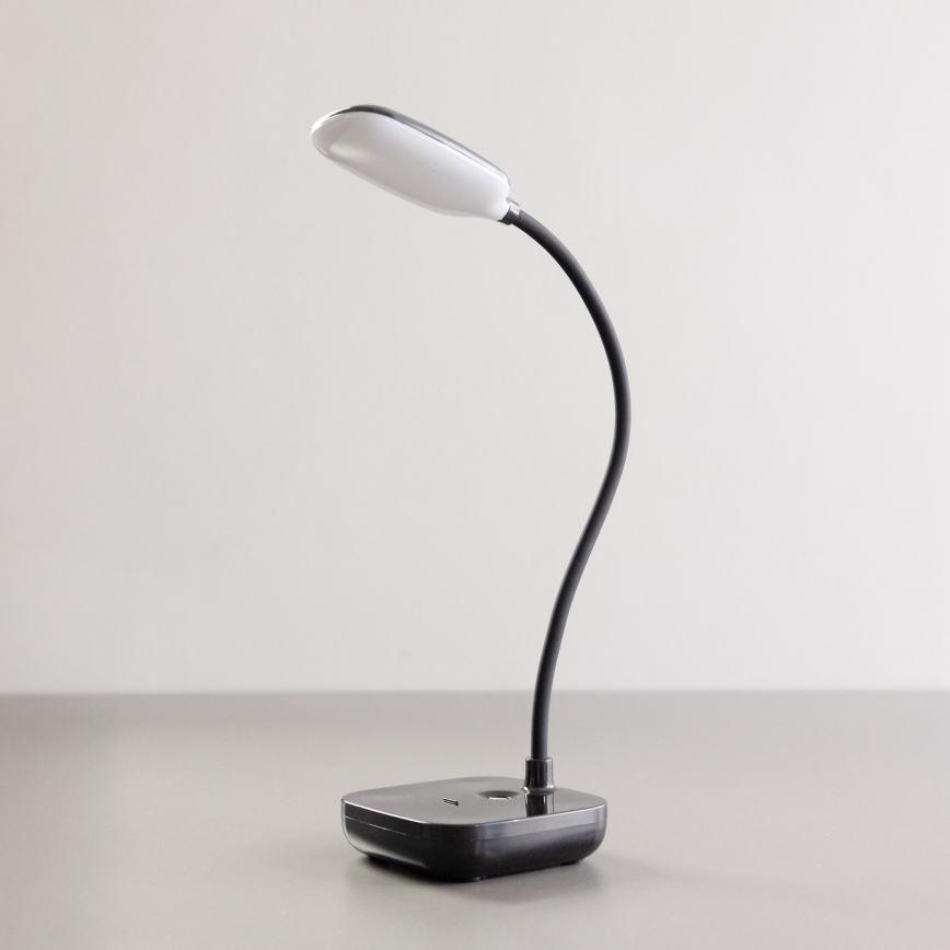 Zuma Line - LED Ladattava pöytävalaisin LED/7W/1200 mAh 3000/4500/6000K musta