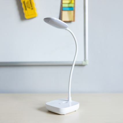 Zuma Line - LED Ladattava pöytävalaisin LED/7W/1200 mAh 3000/4500/6000K CRI 90 valkoinen